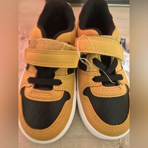Yellow and Black Kids' Sneakers